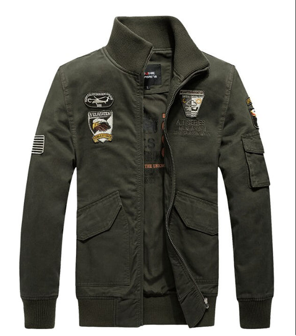 BEst Jacket Men's CWU Pilot X Flight Jacket Army Military Air Force One Bomber Flight Jacket Men's washed denim jacket