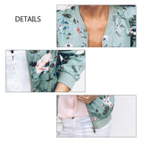 Zipper Plus Size Women's Jacket Floral Printed Long Sleeve O Neck Tops Sweatshirt Spring Slim Womens Coats And Jackets Outwear